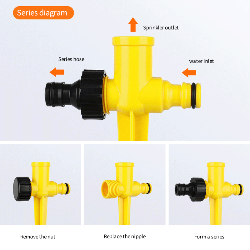 5Pcs Garden Sprinkler 360° Rot - огляд і ціна Agriculture Farming System